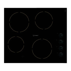 Indesit VRM640MC Ceramic Hob, Black Glass